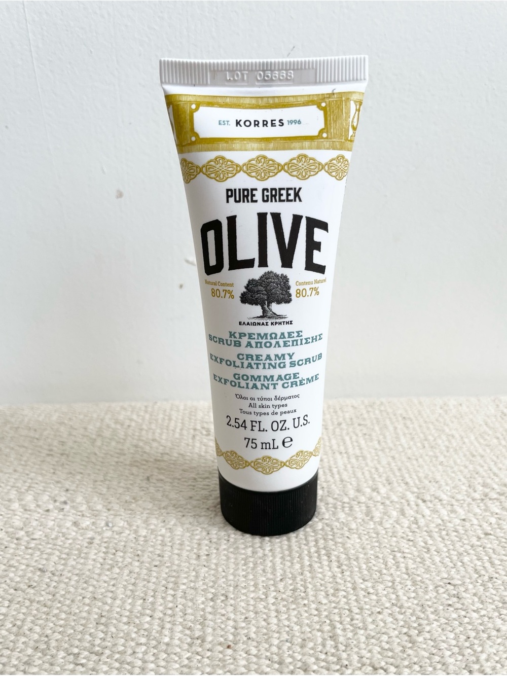 KORRES Pure Greek Olive Creamy Exfoliating Scrub for All Skin Types 75ml